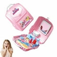 thumbnail image 2 of Kids Pretend to Play Set Toys  Children‘s Simulation Jewelry Dressing Table Toothbrush Tool Set Kitchen Tableware with Backback Box for Boys Girls  White, 2 of 8