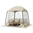 thumbnail image 3 of VEVOR Pop up Sports Tent, 72x72 in Clear Bubble Tent for 2-4 Persons, Waterproof Outdoor Pod with Floor Mat & Top Cover, Garden Igloo Dome Tents Camping Shelter for Events Fishing Cheering, 3 of 9