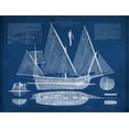 thumbnail image 2 of Art.com Antique Ship Blueprint III Stretched Canvas Print Wall Art by Vision Studio, 16" x 12", 2 of 4