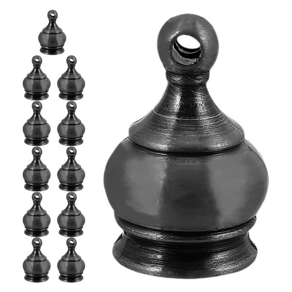 WORGEOUS  12 Pcs Lamp Finial for Shade Decoration Perforated Decorative Nut