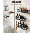 thumbnail image 2 of Estantes de ducha adhesivos, paquete de 6, organizadores y almacenamiento de baño de gran capacidad, estantes inoxidables con soporte para jabón, sin perforaciones, montaje en pared, decoración de, 2 of 7