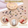 thumbnail image 3 of 100 Pcs Gran Agujero Perla, 12mm Rhinestone Perlas Europeas para Hacer Pulseras de Joyería, Manualidades con Pluma (Colores Mezclados), 3 of 6