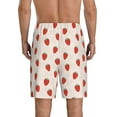 thumbnail image 3 of Kdxio Hand Drawn Strawberry Print Mens Sleep Shorts Bottoms Soft Comfy Pajama Wear Pants with Drawstring Pockets, 3 of 7