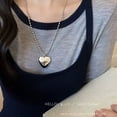 thumbnail image 4 of Korean-style irregular metal heart necklace for women, high-end, elegant, simple and versatile accessory choker, 4 of 10