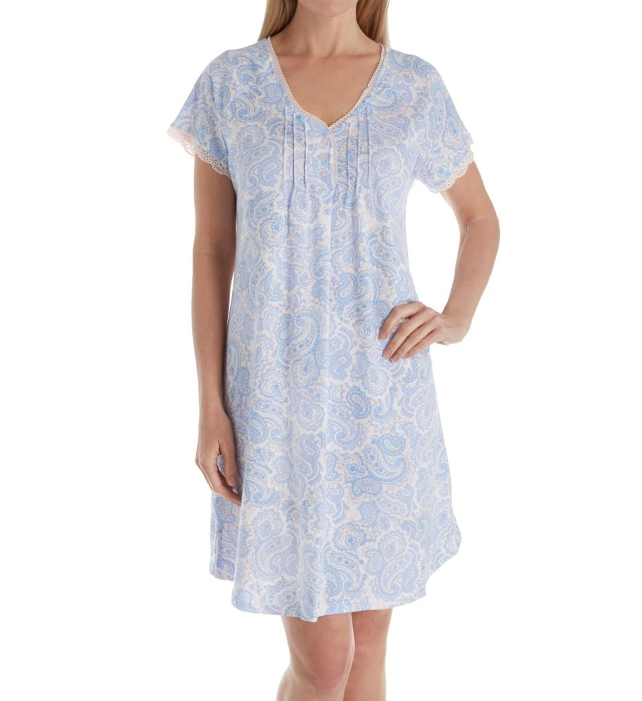 Miss Elaine Women's Miss Elaine 209808 Cottonessa Short Sleeve Short Gown