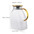 thumbnail image 6 of OHOIOLLA Transparent Glass Pitcher for Refrigerator Door Households 1Pcs 7.66X5.11X3.54in, 6 of 6