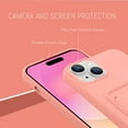 thumbnail image 3 of TPU Wallet Compatible with iPhone 15 Case 2023, Card Holder Camera Protection Cover + Screen Protector, Push-able Card Slot Silicone Soft Case Girls Women -Pink, 3 of 12