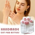 thumbnail image 5 of NIUBWJL Cats Paw Handmade Crochet Gloves Half-finger Knitting And Winter Gift, 5 of 5