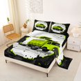thumbnail image 2 of Manfei Cartoon Garbage Truck Bed Sheets,Green Theme Full Size Sheets,4 Pieces,1 Flat Sheet, 1 Fitted Sheet and 2 Pillowcases, 2 of 6