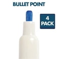 thumbnail image 3 of (4 pack) Quartet Low Odor Dry-Erase Markers Bullet Tip Assorted Vivid Colors 4 Pack -, 3 of 5