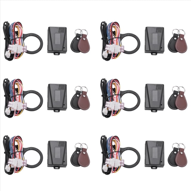 6X Smart Car Engine Push Start Stop Button Rfid Lock Ignition Keyless Entry System Auto Start Stop Immobilizer,6 set x car keyless entry burglar alarm,Black