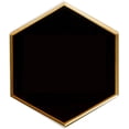 thumbnail image 1 of Cup mat 1 PCS Hexagon Gold-plated Ceramic Placemat Heat Insulation Coaster Porcelain Mats Pads Table Decoration new Exquisite and practical (Color : A), 1 of 7