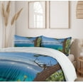 thumbnail image 6 of Ambesonne Nautical Duvet Cover Sets, East Shore of Lake, 2-Queen, Green Blue, 6 of 7
