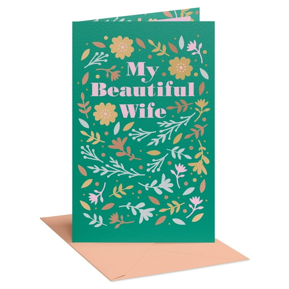 American Greetings Romantic Mother's Day Card for Wife (Floral Beauty)
