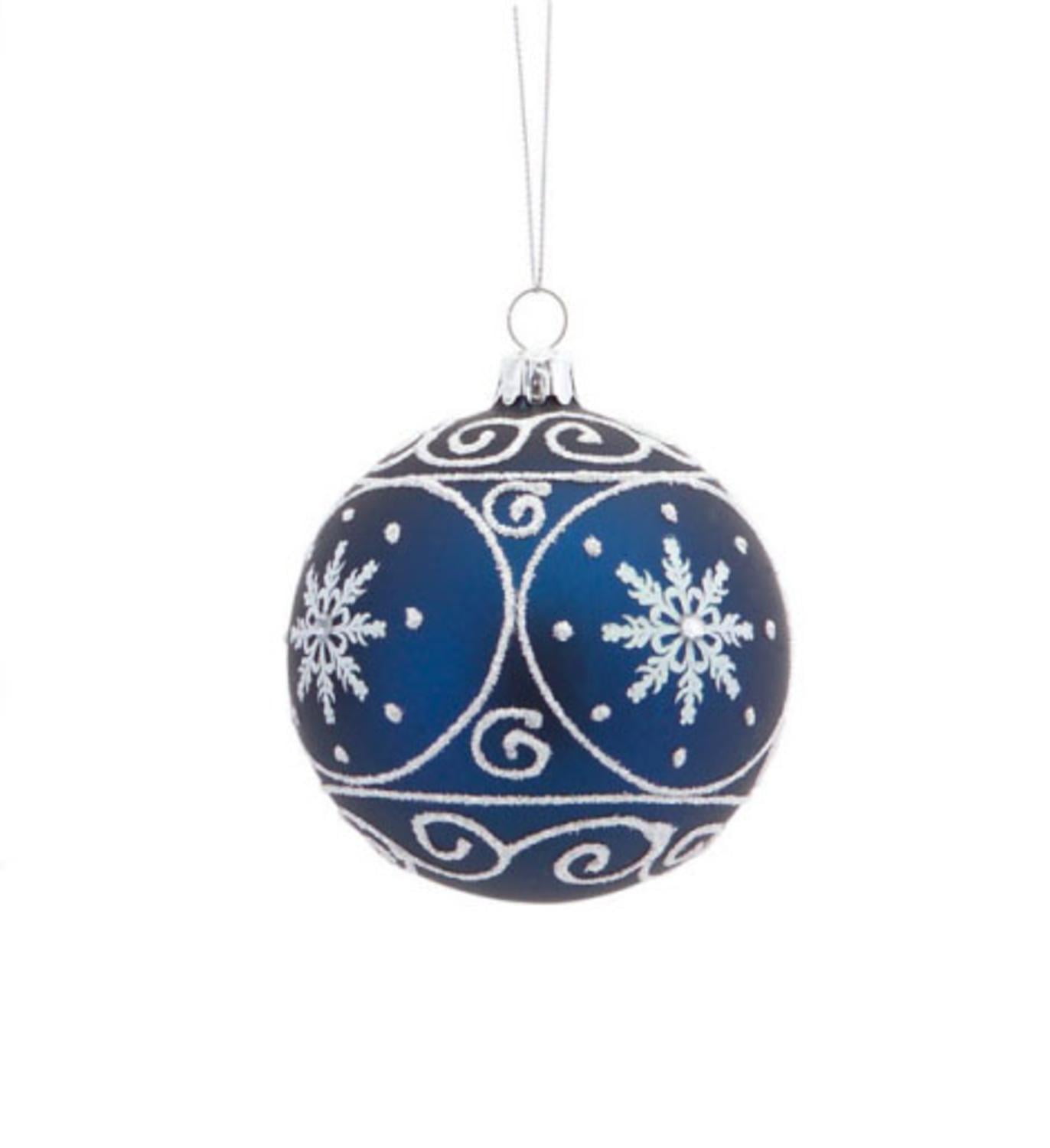 white christmas glass ornaments