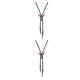 thumbnail image 4 of Corbatas doradas para hombre Sonducket accesorios de ropa ajustables de vaquero americano collar estilo occidental regalo de corbata con metal rojo, 4 of 6