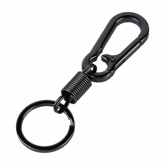 vnanda Spring Clip Keychain Men Keychain Elastic Spring High Strength Electroplated No Deformation Anti-lost Backpack Buckle Keyring Business Car Key for Car