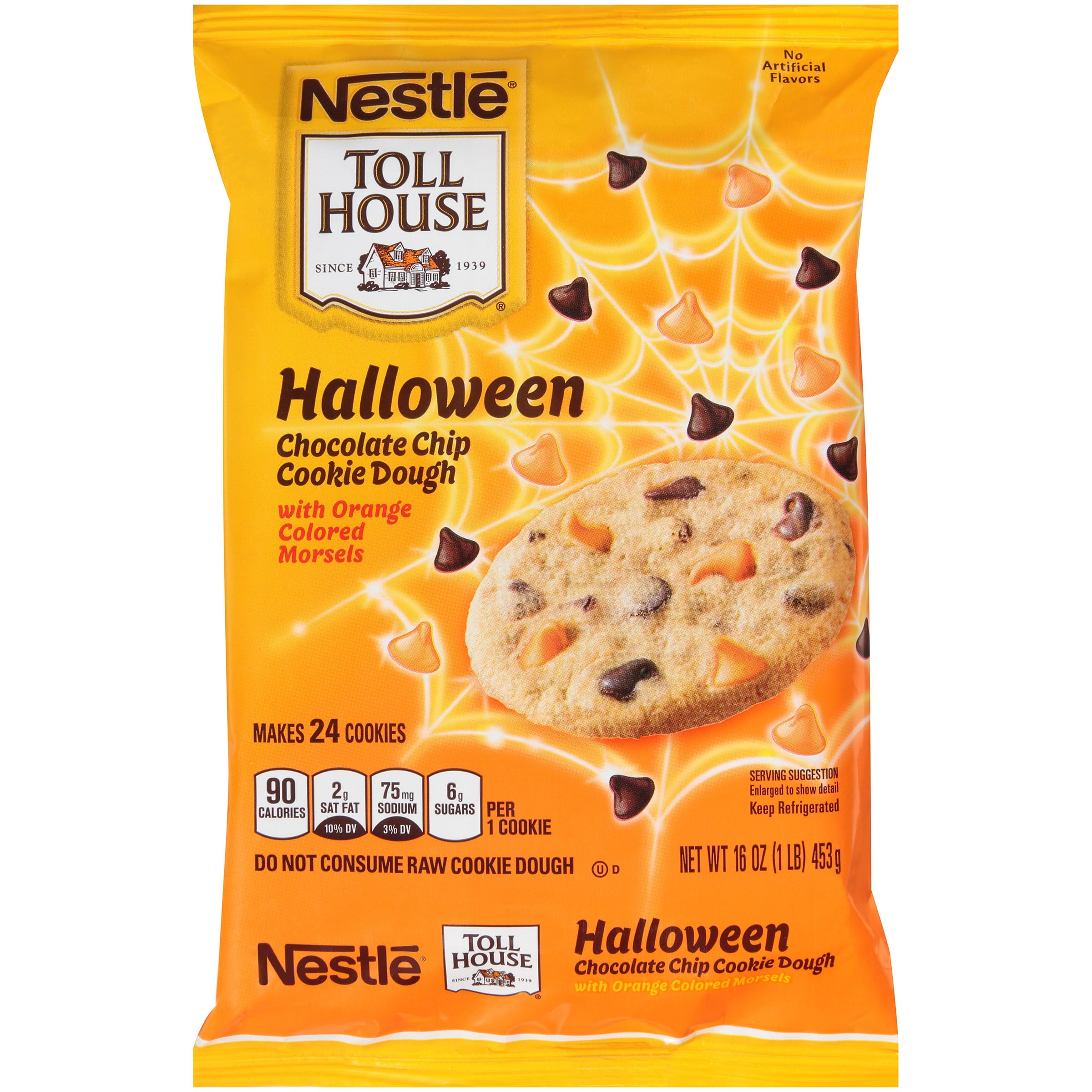 Nestle Toll House Halloween Chocolate Chip Cookie Dough 16 Oz Pack Walmart Com Walmart Com