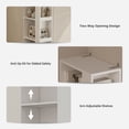 thumbnail image 4 of LAUSAINT HOME Bathroom Storage Cabinet, Tall Thin White Storage with Adjustable Shelves & 3-level Drawers for Home, Kitchen, 4 of 10