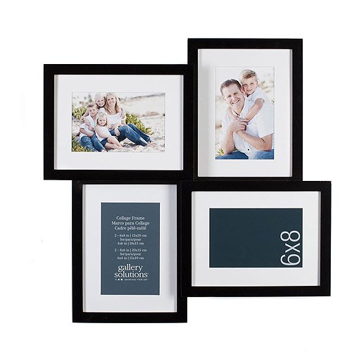 Pinnacle Frame 6x8 4 Opening Mat 4x6 Bla