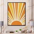 thumbnail image 2 of Designart 'Minimal Bright Shining Orange Sun Rays II' Modern Framed Canvas Wall Art Print, 2 of 5