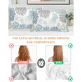 thumbnail image 3 of Blue Coastal Pillow Cases Queen Size Set of 2, Smooth Satin Pillowcase for Hair and Skin, Teal Coral Jellyfish Nautical Decorative Cooling Bed Pillow Covers with Zipper, 20x30 Inches, 3 of 5