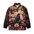 thumbnail image 4 of Uourmeti Pink Flower Crow Girls Party Sweatshirt Half Zip Pullover Trendy Top for Birthday Vacation Celebration Fun Event with Friends Size 13-14, 4 of 7