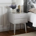 thumbnail image 3 of SAFAVIEH Lyla Mid-Century Retro Silver Cap Nightstand, Grey/Gold, 3 of 11
