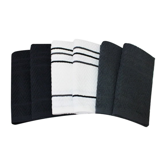 Mainstays Kitchen Towel 6 pack, 6/16x26" Kitchen Towel