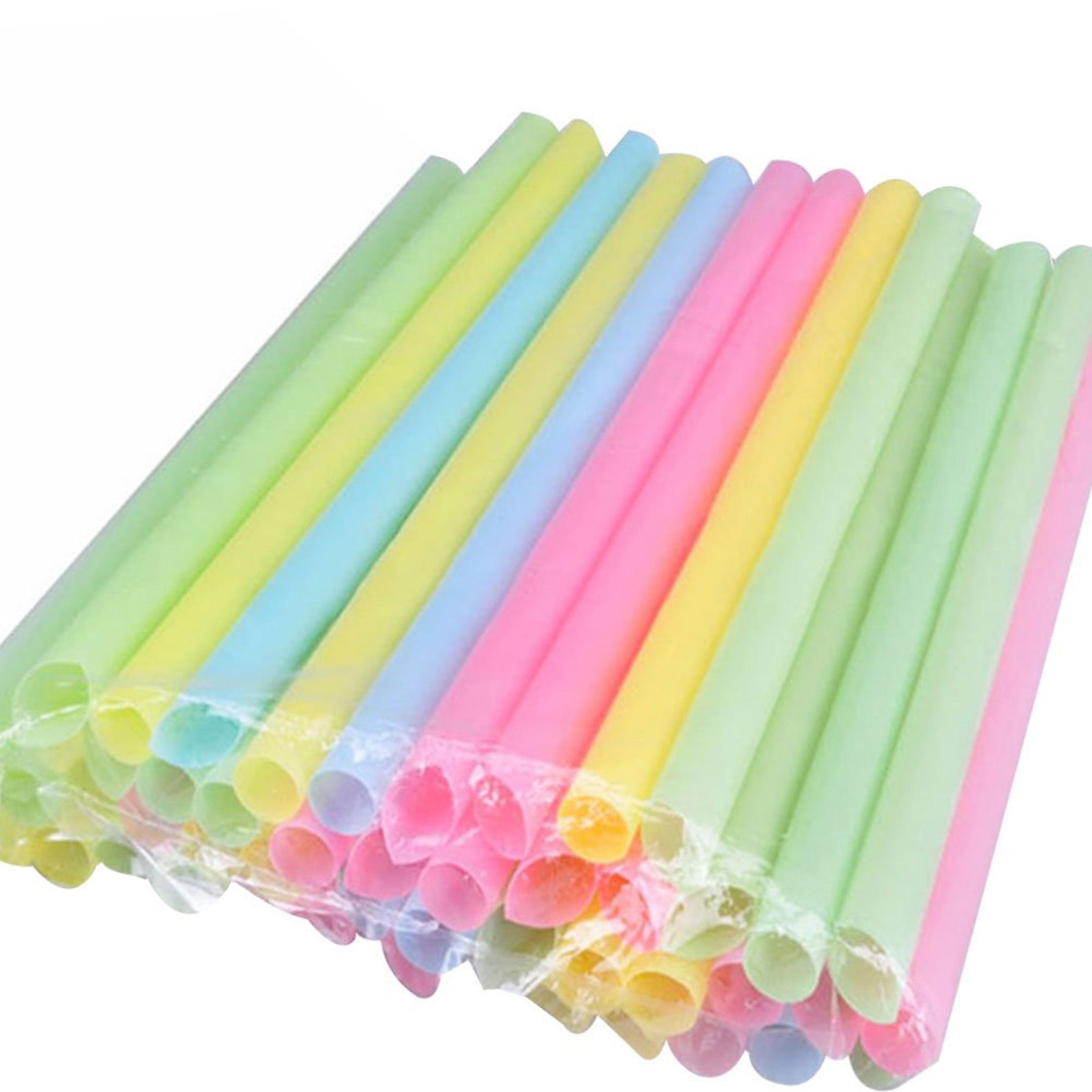 100x Clear individually wrapped Drinking PP Straws Tea Drinks Straws party ACSH 