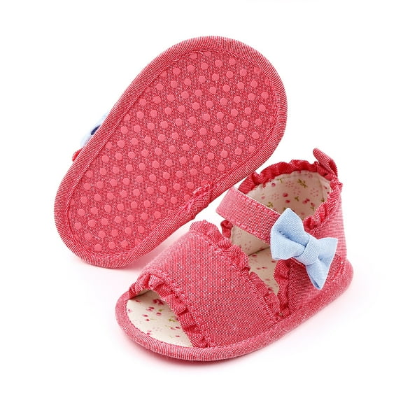 Laurenza's Baby Girls Summer Coral Floral Soft-Sole Sandals Size 3 12-18M