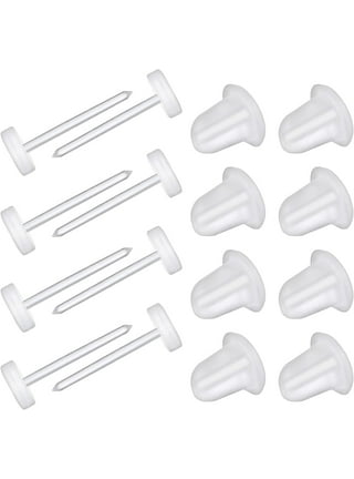 20 Pairs Invisible Clear Plastic Stud Earrings Acrylic Post Silicone Back