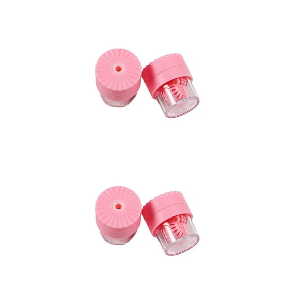Vogacara Herramienta de limpieza de lentes de contacto de plástico portátil profesional colorido senderismo reemplazo contenedor de almacenamiento Rosado 2piezas Vogacara CBP444193