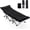 LYC-Black, variant on Bigleap Folding Camping Cot with Mattress – Heavy Duty Sleeping Cot for Adults, Portable Travel Bed for Camping & Home, Black