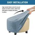 thumbnail image 5 of Dowbom Velvet Round Ottoman Cover Stretch Storage Stool Footstool Protector Covers Washable, 5 of 7