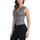 thumbnail image 4 of CHALECO PARA MUJER INSPIRE CHIC Ante Sintético Escote en V Botón Vintage Casual Sin Mangas Gris XS, 4 of 6