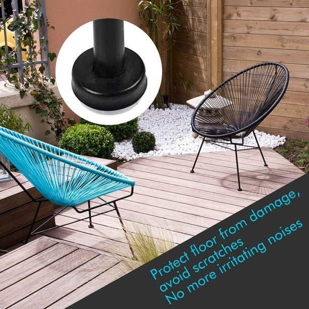 1.5 Inch Patio Furniture Seating Glides Feet Caps for Wrought Iron Outdoor Furniture Easy to Install Replacement Chair and Table Feet Glide Protectors Cap Black 48 Pieces Walmart