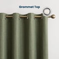 thumbnail image 6 of Sleep Zone Solid Herringbone Blackout Curtains Pack of 2, Drapes for Living Room, 42" x 95" Dark Green, 6 of 8