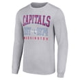 thumbnail image 2 of Men's Starter Heather Gray Washington Capitals Retro Graphic Long Sleeve Crew T-Shirt, 2 of 3