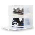 thumbnail image 6 of BOGO Shoe BOX Luxury Set of 2 Clear Plastic Shoe Box Sneaker Crates Storage Container Magnetic Side Drop Door, 6 of 8