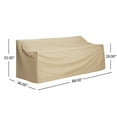 thumbnail image 4 of GDF Studio Outdoor 3-Seater Sofa Cover, Weather-Resistant UV-Protected, Beige, 4 of 13