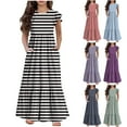 thumbnail image 1 of Tranfacy Robes d'Été pour Ados, Robes d'Été pour Filles, Robe d'Été pour Filles de 6 à 12 Ans à Manches Courtes, Col Rond, Décontractée, à Pois, Robe Longue Ample et Confortable, 1 of 7