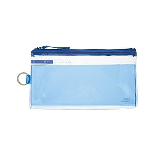 Lihit Lab double Pen Case Pencil L Blue Book Spread style type from Japan