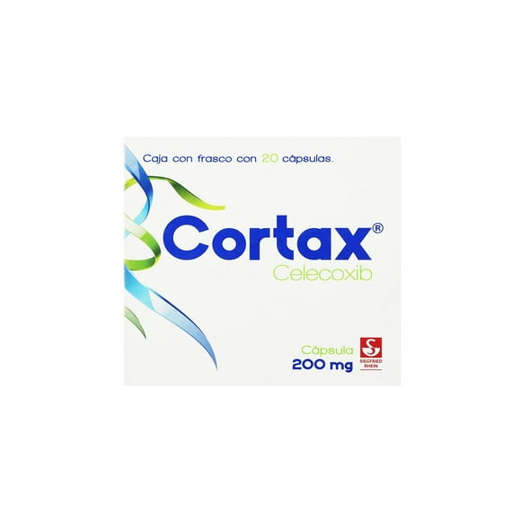 Cortax 200 mg 1 frasco con 20 cápsulas