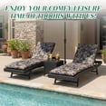 thumbnail image 4 of Outdoor Chaise Lounge Chair Cushion 75.98" x 22.83" Waterproof, High-Density Foam, Adjustable Straps, Patio Pool Deck Furniture Cushion (Ethnic Style), 4 of 18