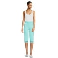 thumbnail image 3 of Real Size Women's 19" Pull On Crochet Stretch Capri, 3 of 5