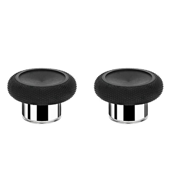 QXWPBV Magnetic Replacement Thumbsticks for Xbox Elite Series 2 Controller, Short Concave, Model 1797, Black and Silver, 2 Pack