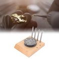 thumbnail image 4 of Watch Balance Wheel Stand, Wooden Base Safe Stable Firm Watch Balance Wheel Holder Pin Punch For Watchmaker For Watch Repair Shop ANGGREK AH2615, 4 of 8