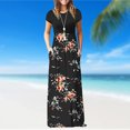 thumbnail image 1 of Vestido De Mujer Vestido largo de playa de verano con bolsillos Vestido oscilante para vacaciones de fin de semana (Negro S) Cgtredaw Para estrenar, 1 of 1