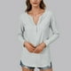 thumbnail image 2 of Ropa urbana para mujer,Camiseta de verano de manga larga con cuello redondo para mujer, informal y cómoda, de tejido suave y transpirable, ideal para el hogar o el trabajo, sopatenor, 2 of 9